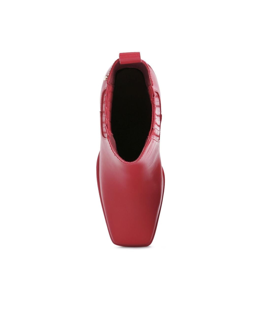 Rag & Co Red Grape-Vine High Heeled Leather Boot