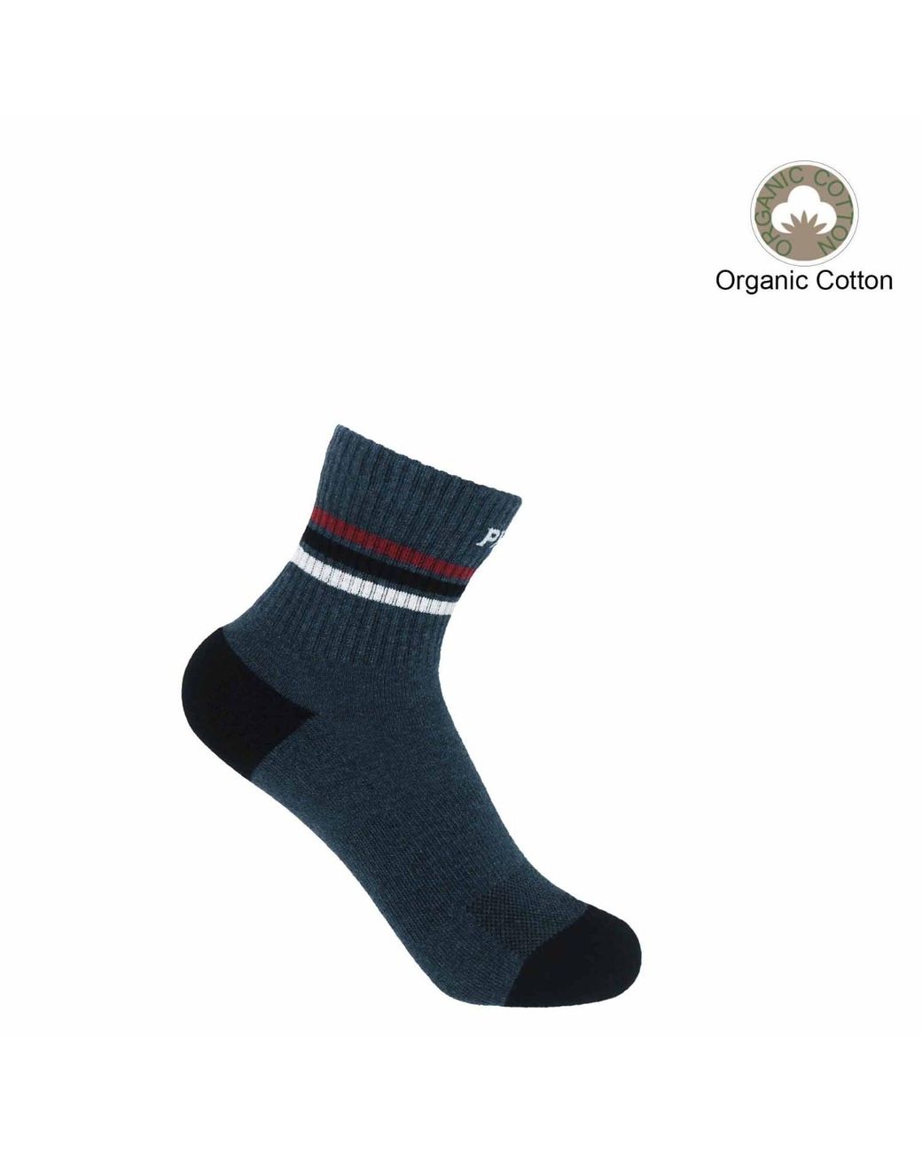 Peper Harow - Made in England Blue Quarter Crew & Striped Luxury Sports Socks Bundle