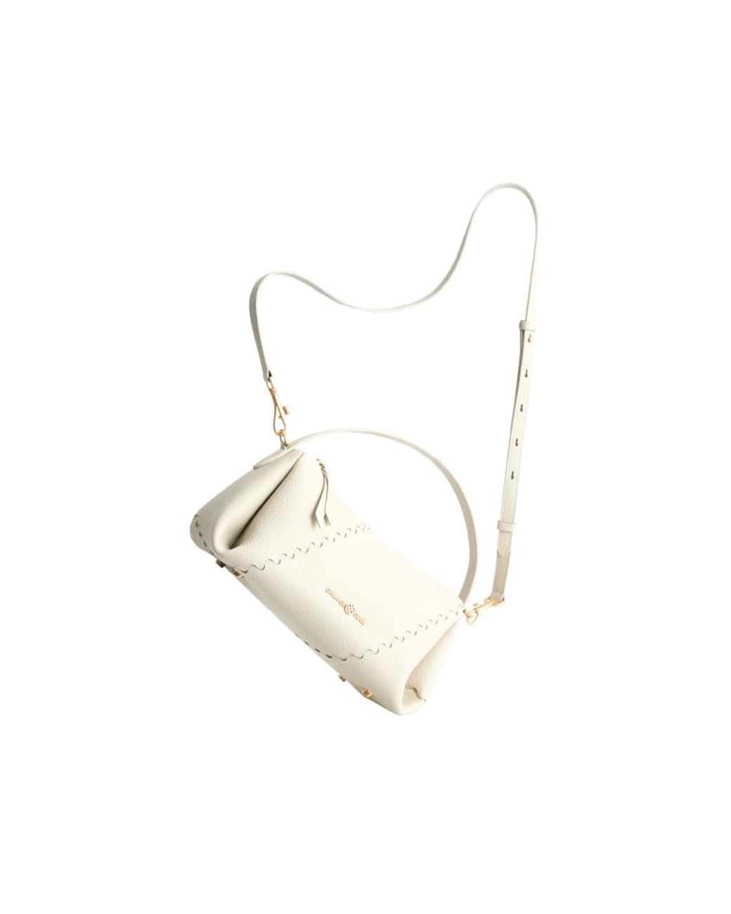 Orange Cube White Mosaic Baguette Bag
