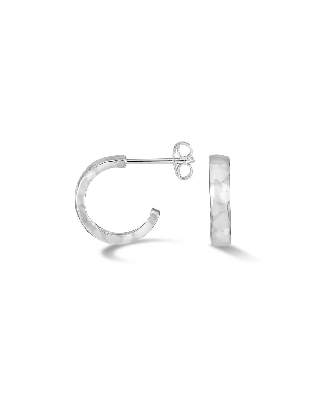 Dower & Hall White Hammered Nomad Hoops
