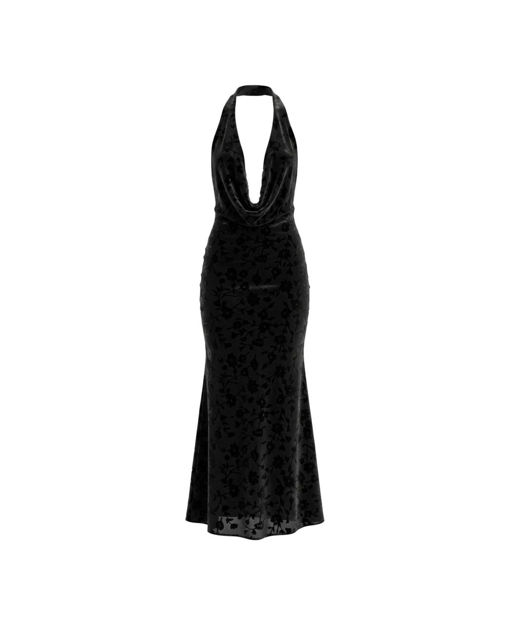 Alia Studio Black Moon Devore Velvet Maxi