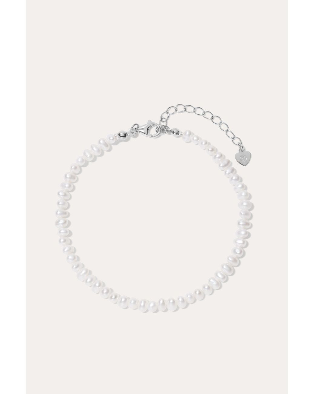 Vanhi White Celia Micro Freshwater Pearl Bracelet