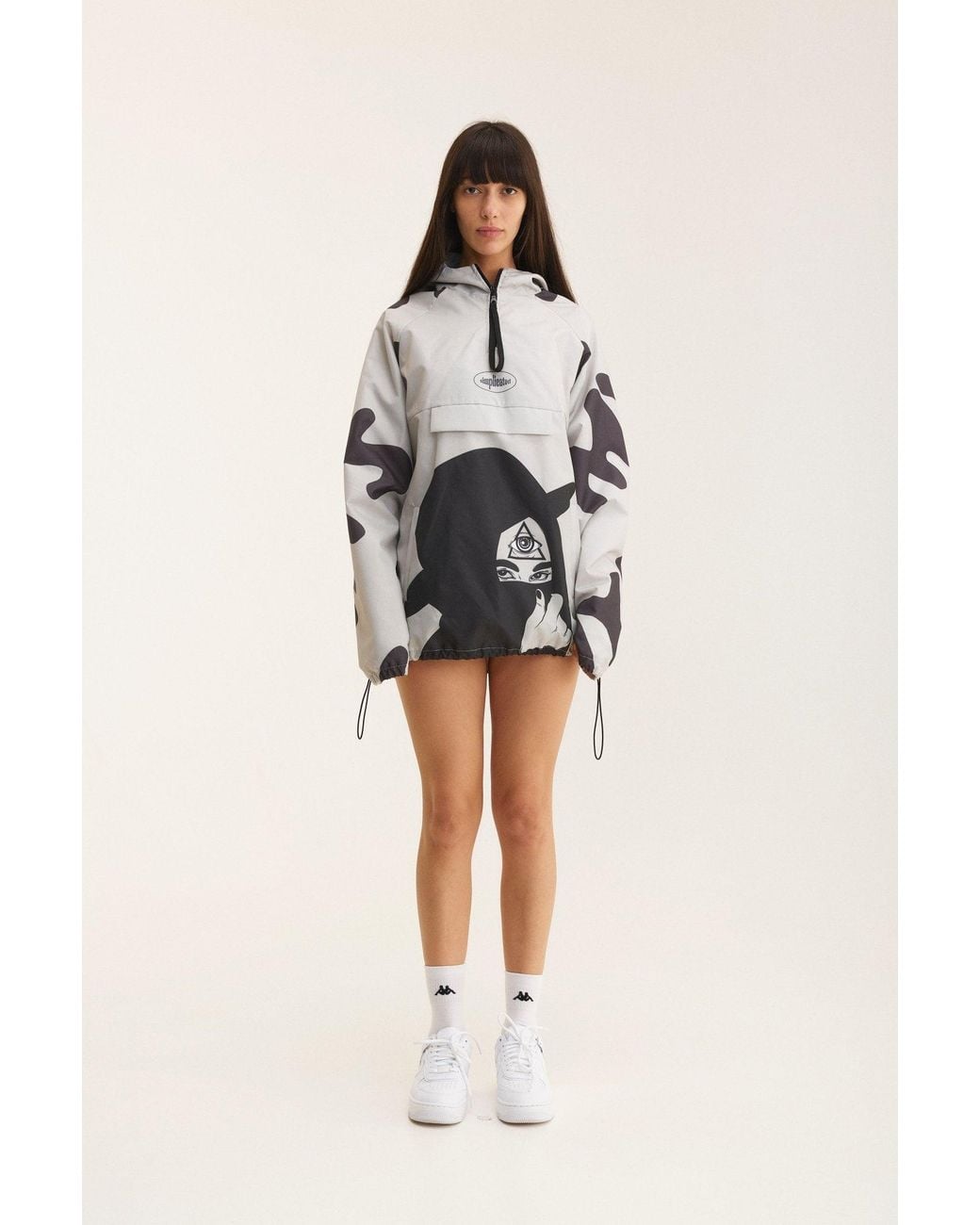 mysimplicated Multicolor Water Repellent Windbreaker Third Eye Design W