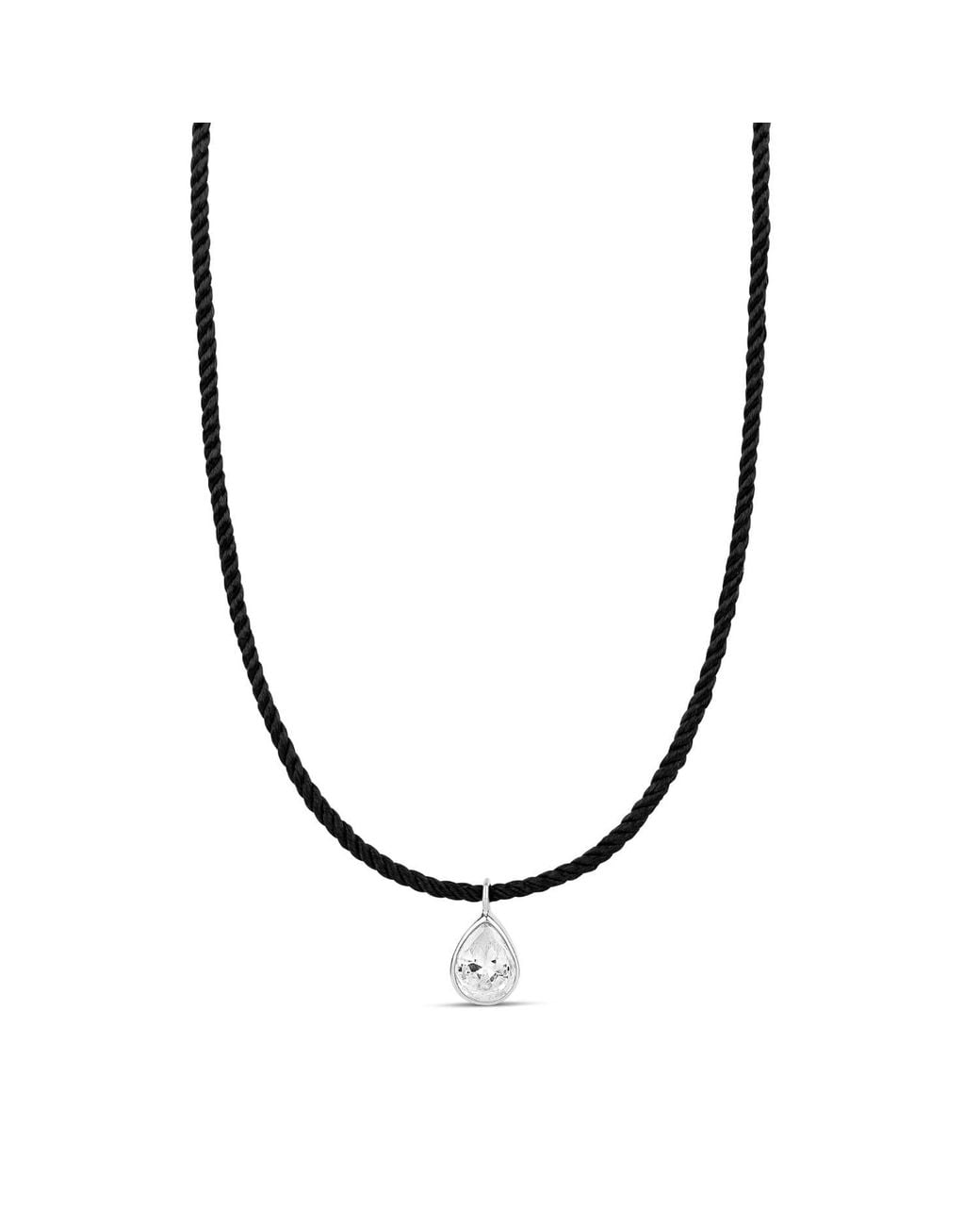 SHYMI Metallic Cord Necklace With Fancy Shape