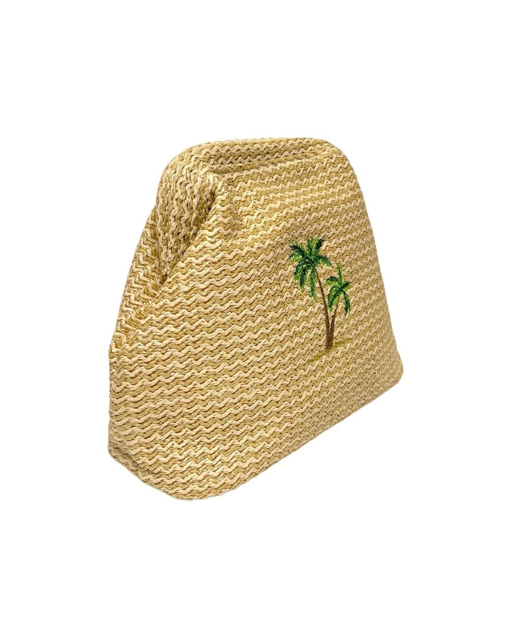 Lilly Loves Natural Palm Tree Straw Clutch