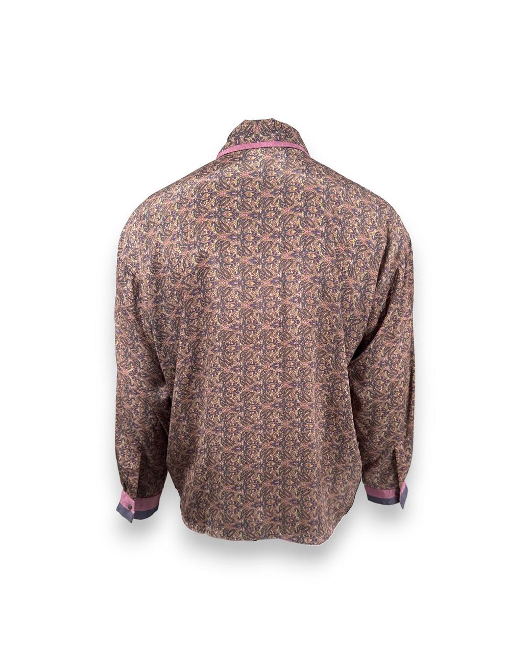 Monzlapur New York Purple Paisley Motif Long Sleeve Shirt- Lilac for men