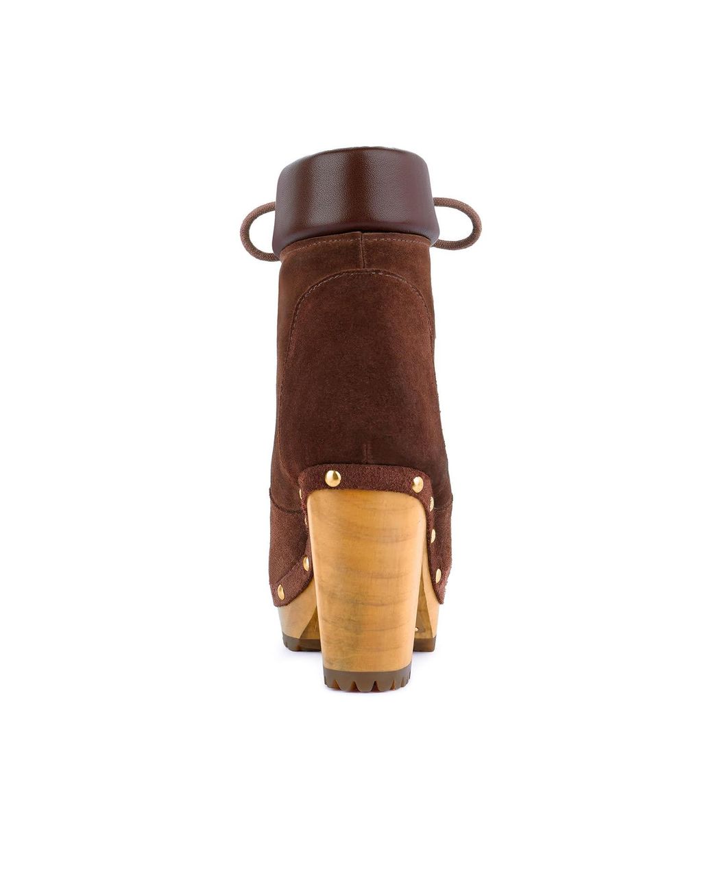 Rag & Co Brown Maaya Handcrafted Collared Suede Boot