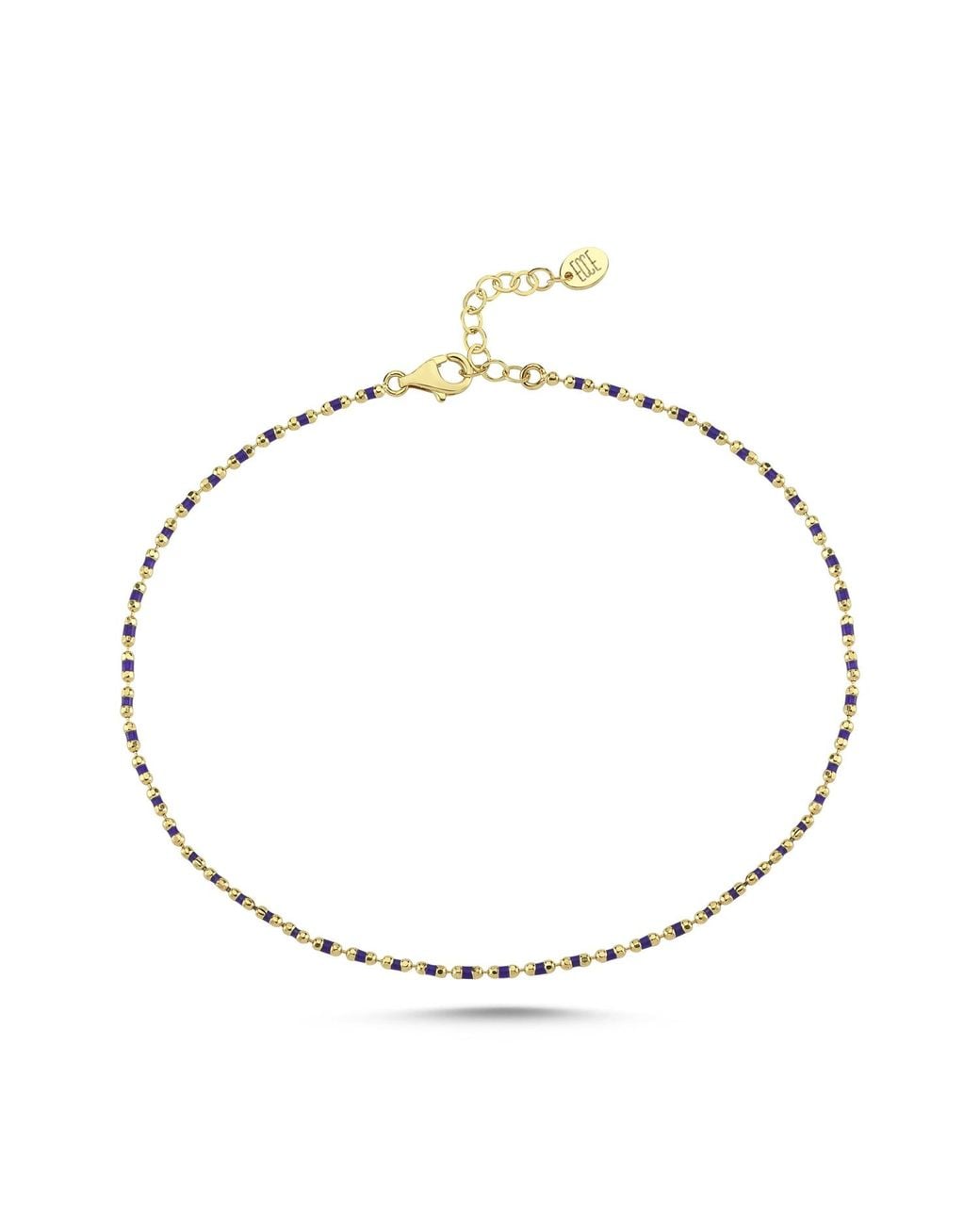 Ecce | Artisan Diamonds Metallic 14K Solid Enamelled Candy Crush Anklet