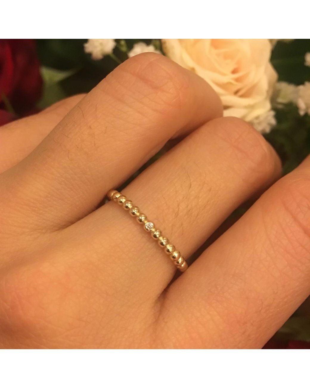 VicStoneNYC Fine Jewelry Metallic Natural Diamond Ball Textured Ring