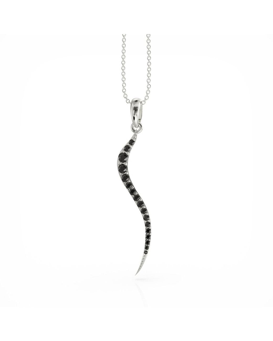 Linda Fiore Metallic Swirl Necklace & Cz