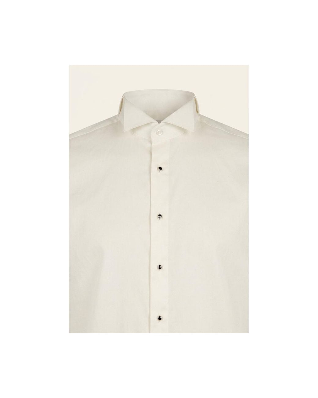 Ron Tomson White Neutrals Wing Classical Top Front Stud Tuxedo Shirt for men