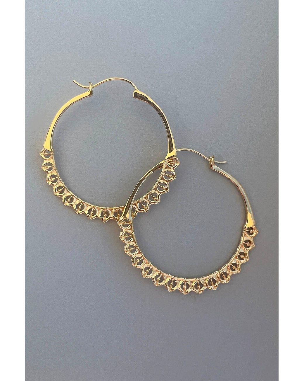 Astor & Orion Metallic Calla Hoops Medium