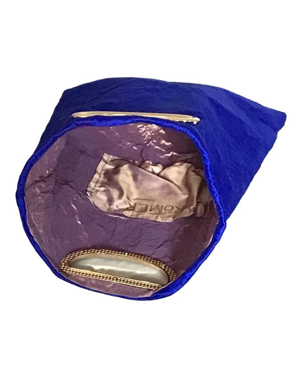 Romer Millinery Blue Morphy Moldable Clutch Bag Cobalt Silk
