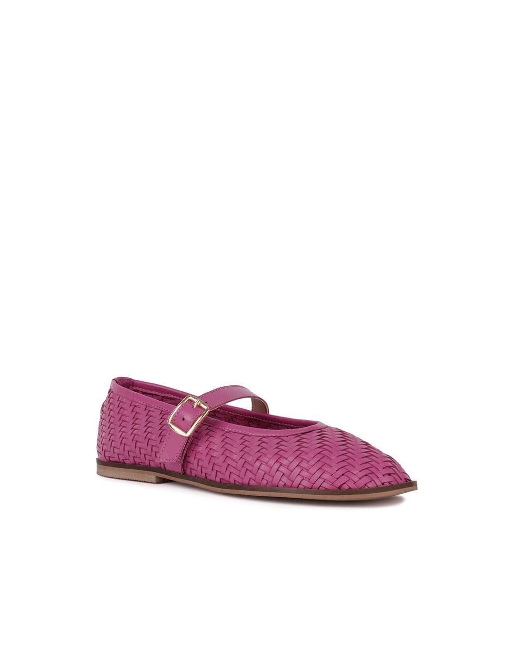 Rag & Co Purple Nazuka Real Leather Mary Janes