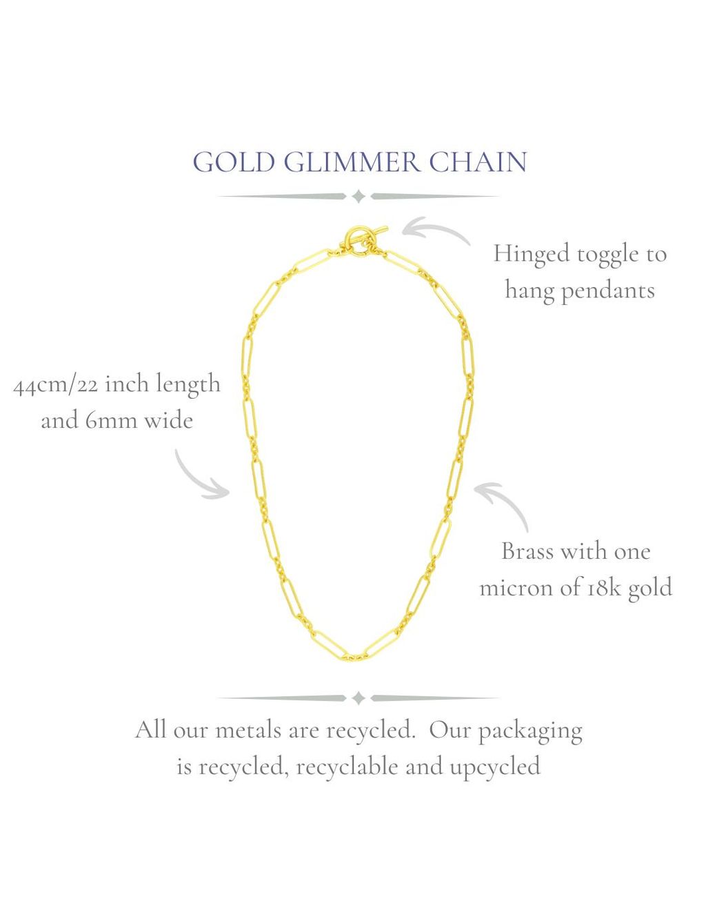 GEM BAZAAR Metallic Glimmer Chain