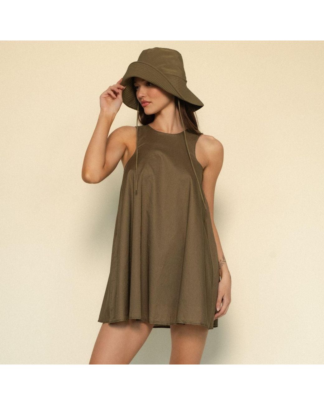 Montce Green Khaki Hannah Dress