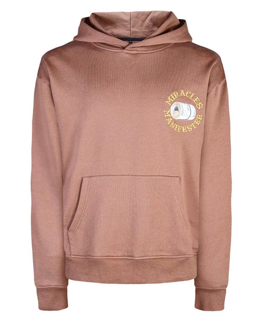 Miracles Manifester Pink Good Luck Embroidered Hoodie