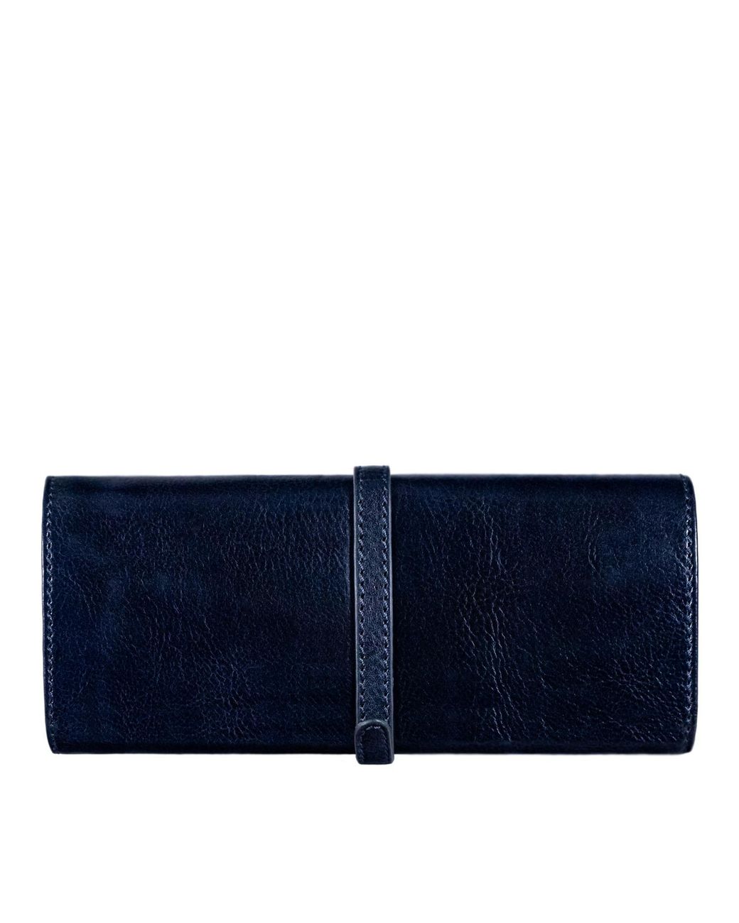 Time Resistance Blue Leather Jewelry Case