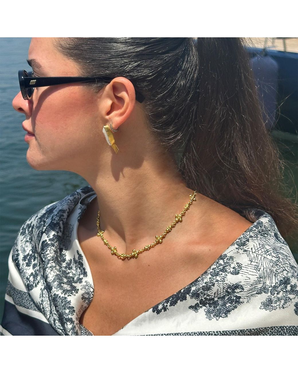 Ece London Metallic The Clover Necklace