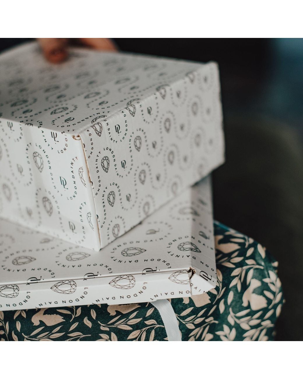 Dainty London White Statement Saddle Ring