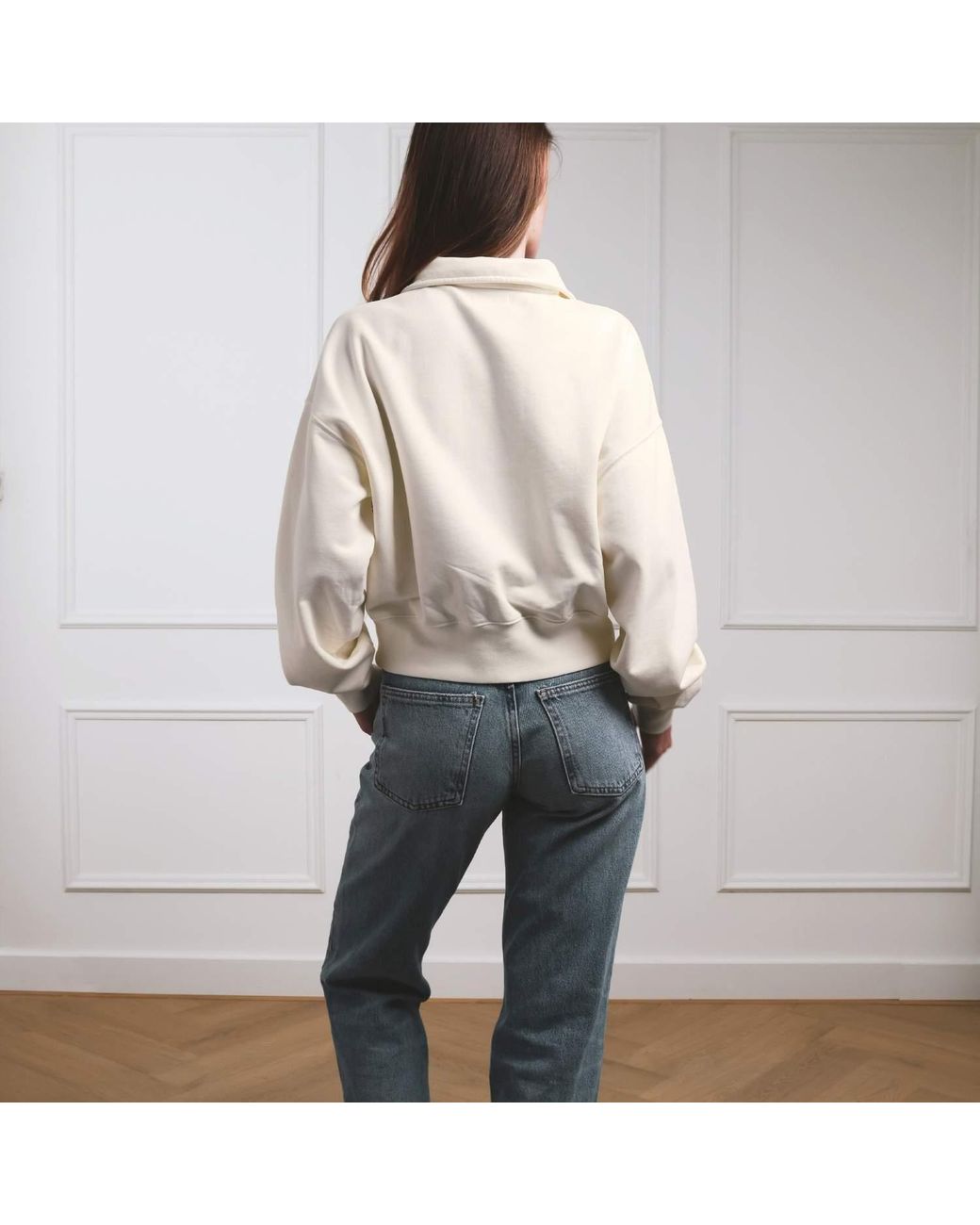 VLD Natural Neutrals Runyon Cropped Quarter-Zip Sweatshirt