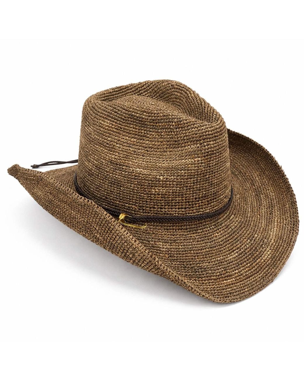 Shaded the Label Brown Fowey Straw Cowboy Hat