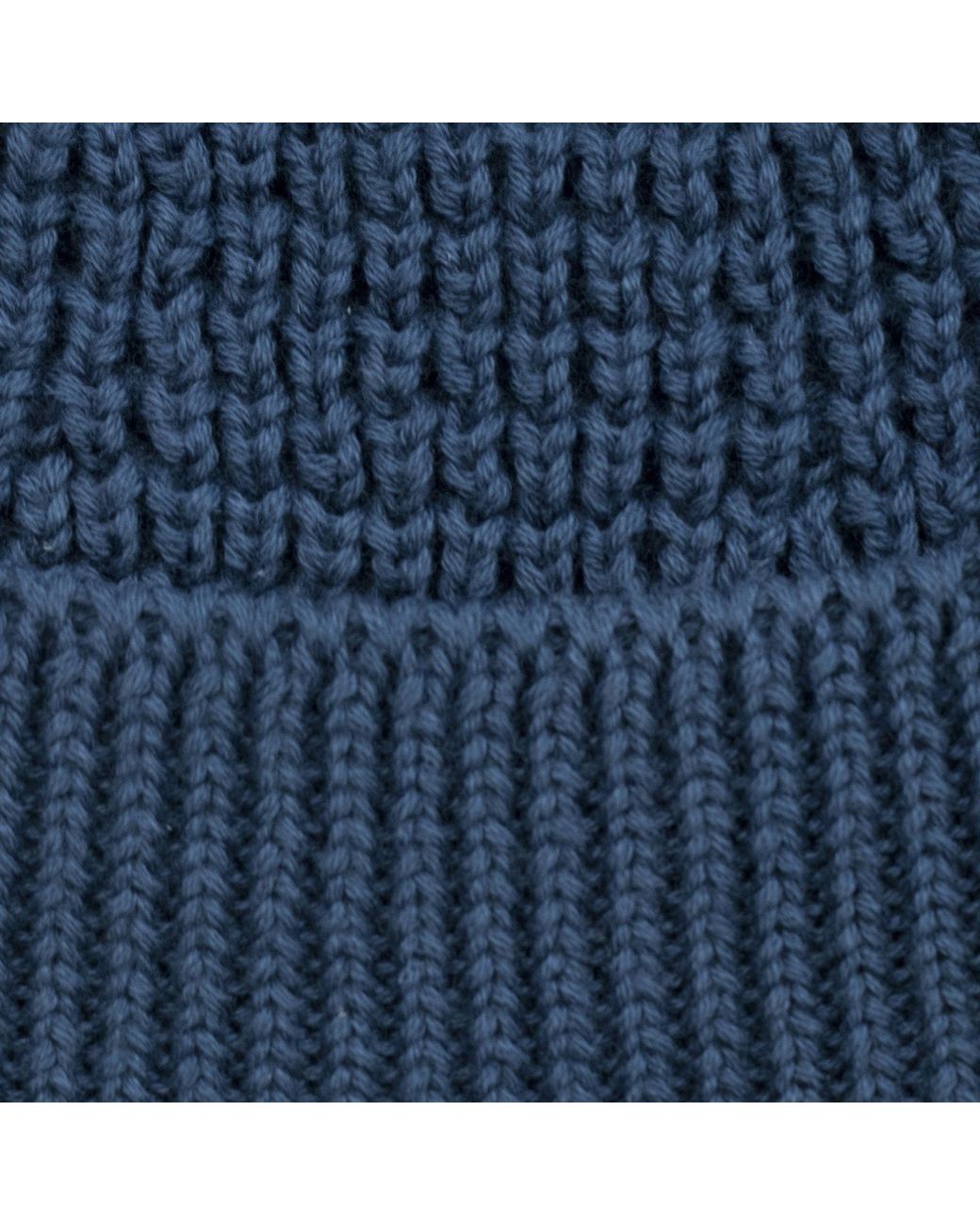 Paul James Knitwear Blue Lightweight Cotton Whitby Docker Beanie for men