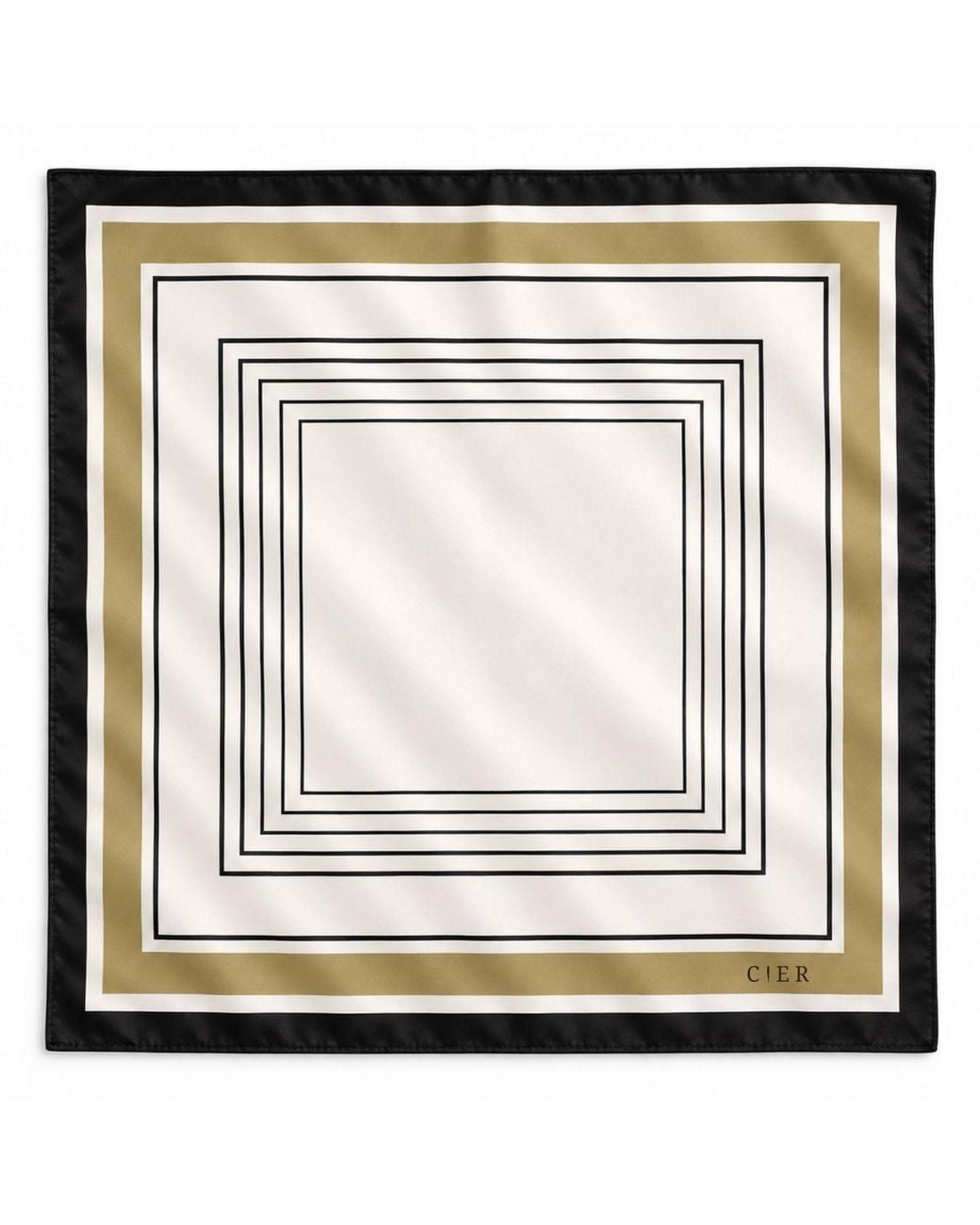 Cier White Square Inception Scarf