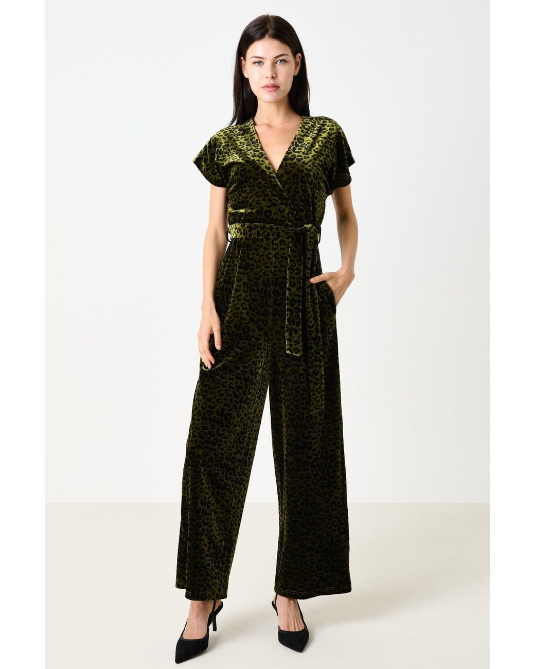 Louche Green Tiffany Velvet Roar Jumpsuit