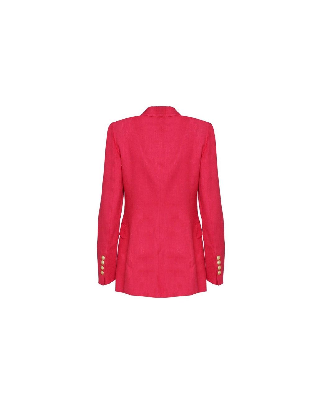 The Extreme Collection Pink Fuchsia Tailored Linen Blazer