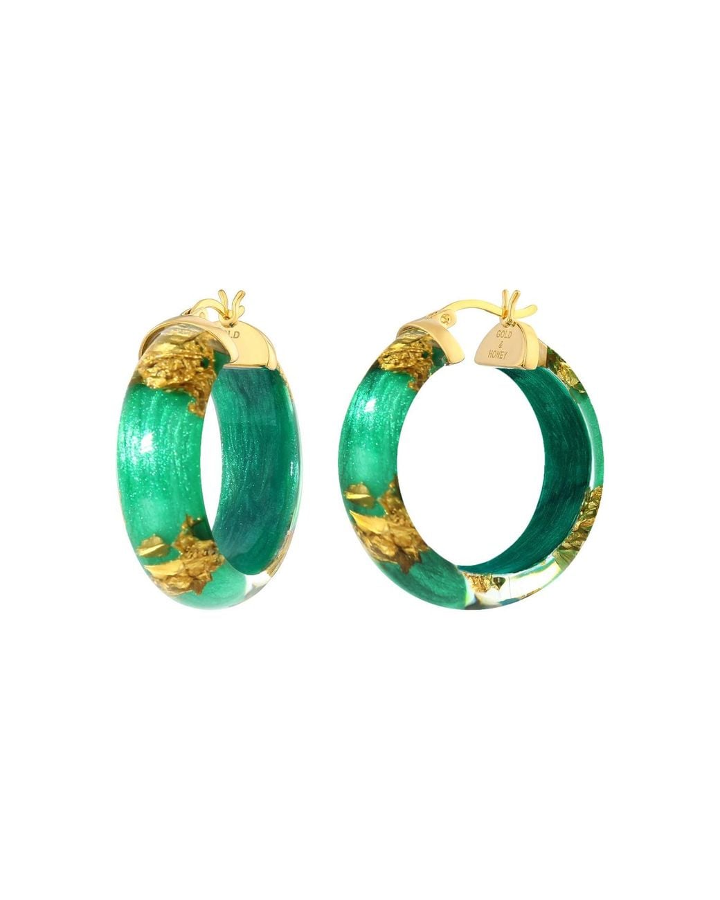 Gold & Honey Green Leaf Huggies