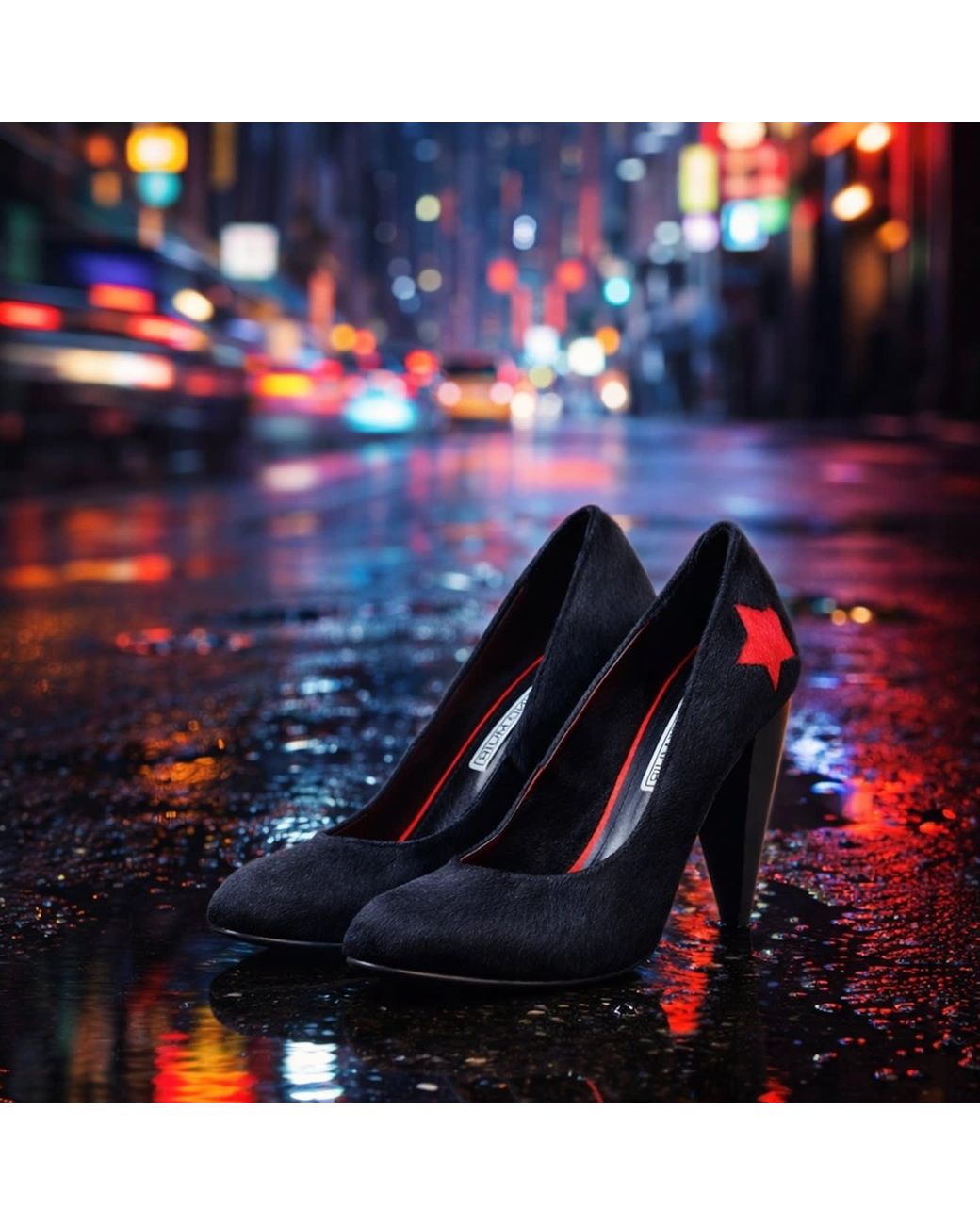Rosamund Muir London Black India Calf Hair With Star Heels