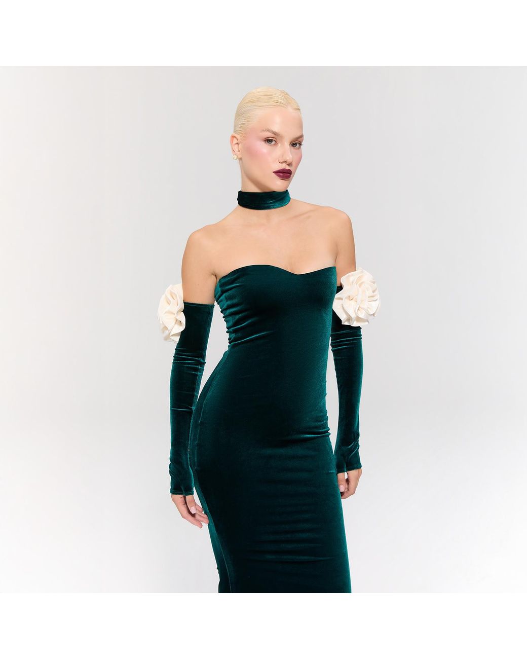 Nur Karaata Black Versailles Rose Gown