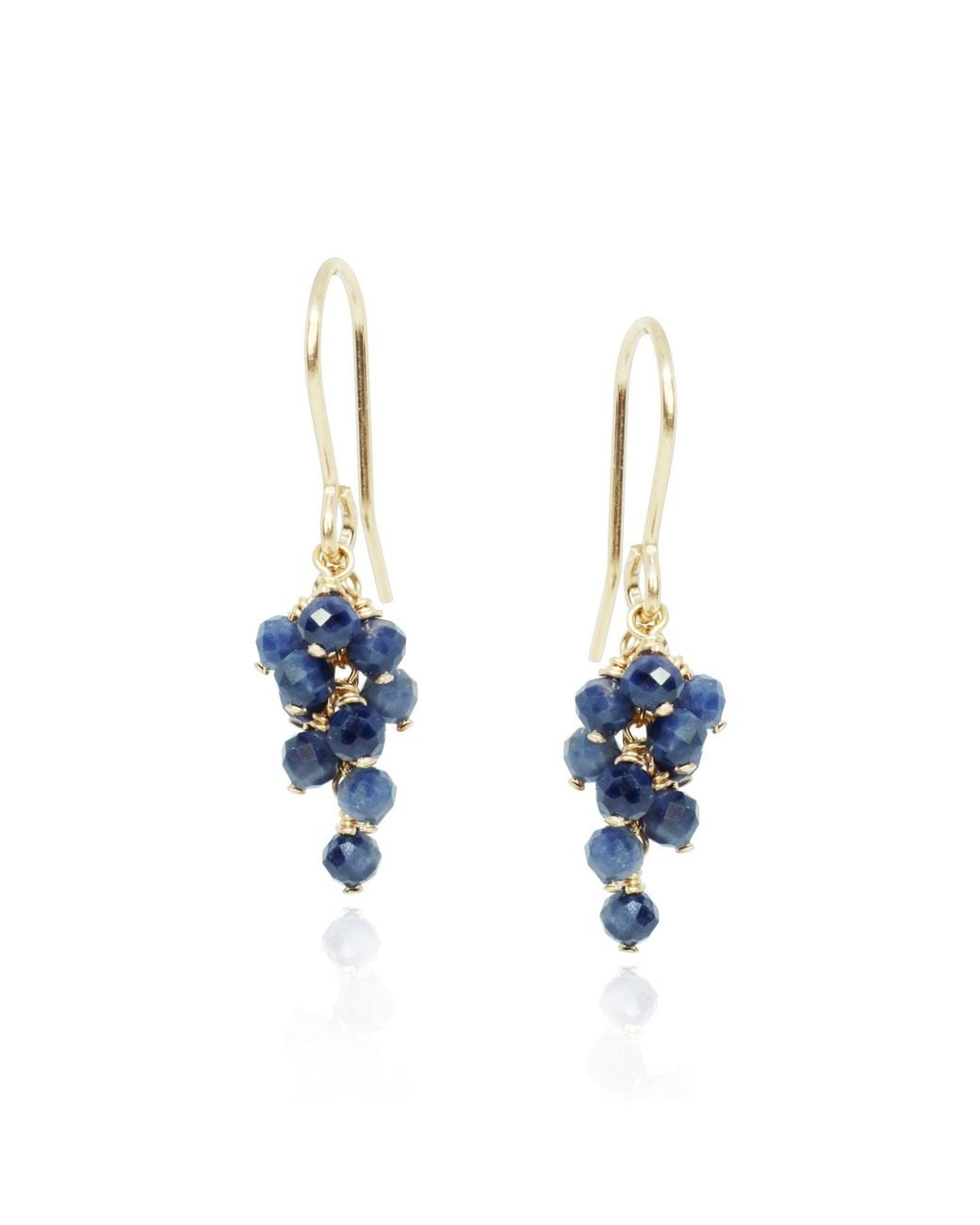 MOUNIR LONDON Blue Sapphire Cluster Earrings