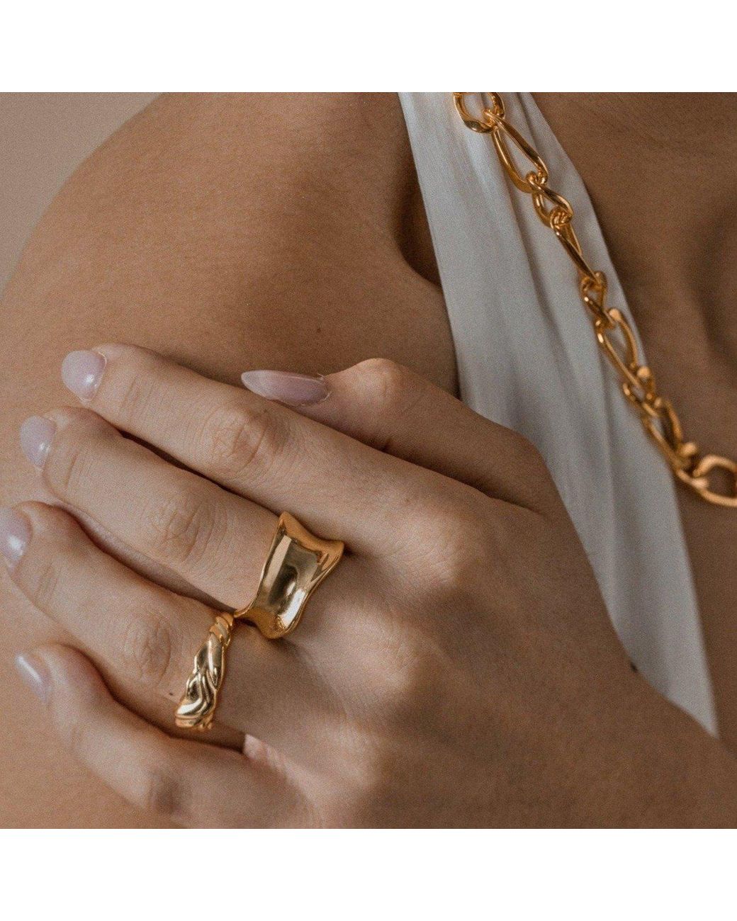 Lait & Lune Metallic Agave Ring