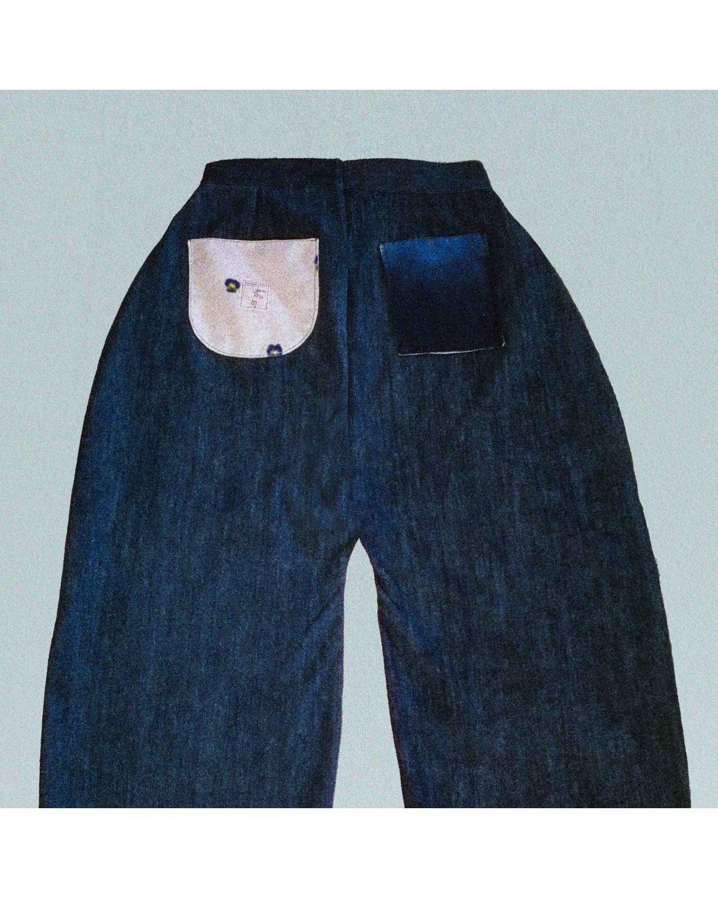 Maison Louis Blue Balloon Denim Trousers for men