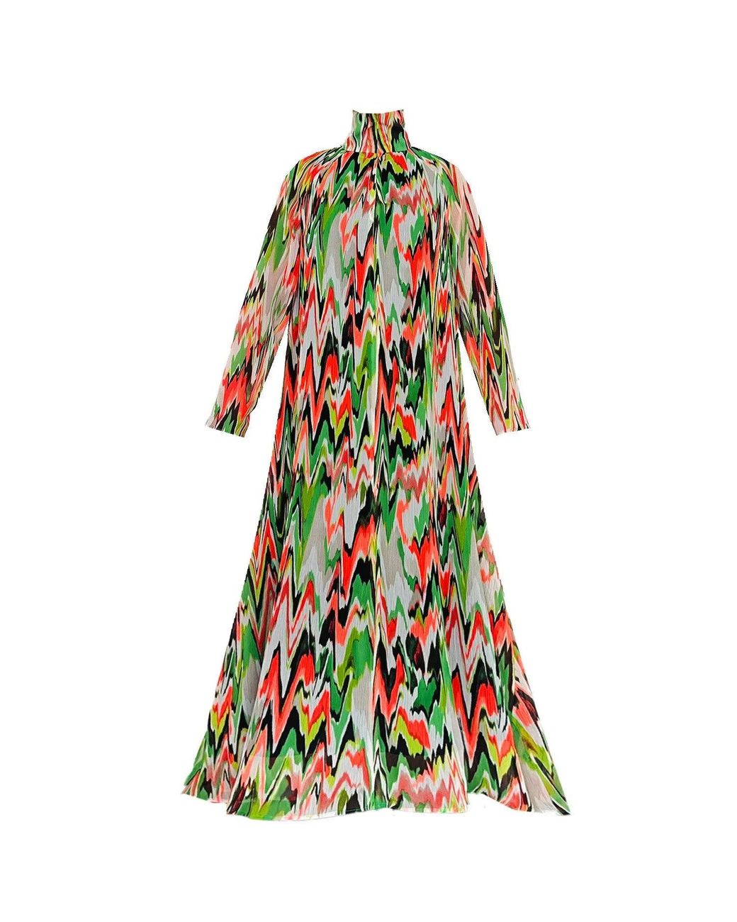 Maxjenny Green A-Shaped Maxi Dress