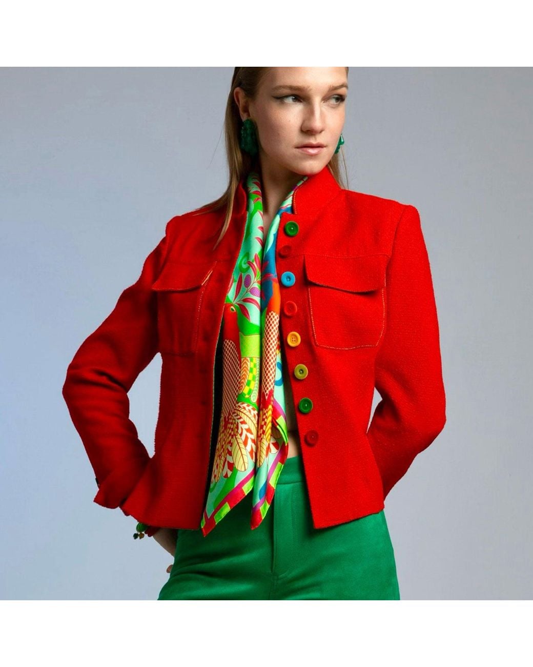 Beatrice von Tresckow Red Tessie Cotton Jacket