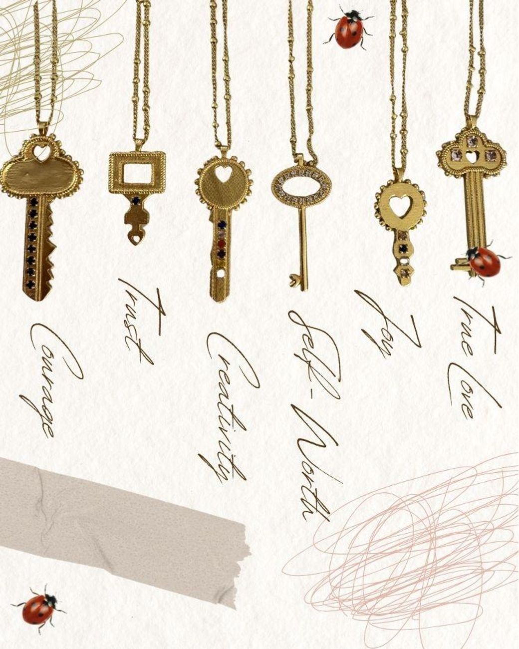 Carolina Benoit Metallic The Lovekey Theory — Key Of Courage
