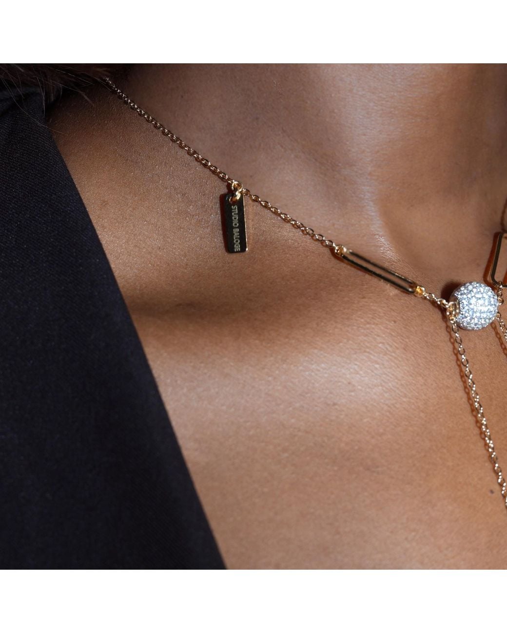 Studio Baloge White Aziza Body Chain