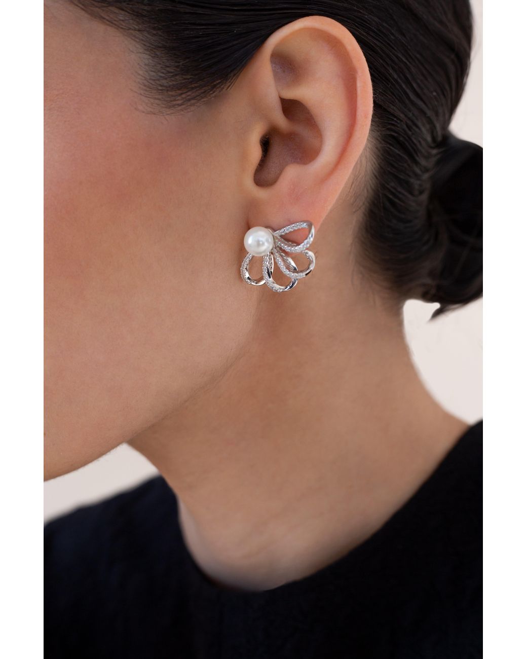 Zynnia Collective Metallic Half Bloom Earrings