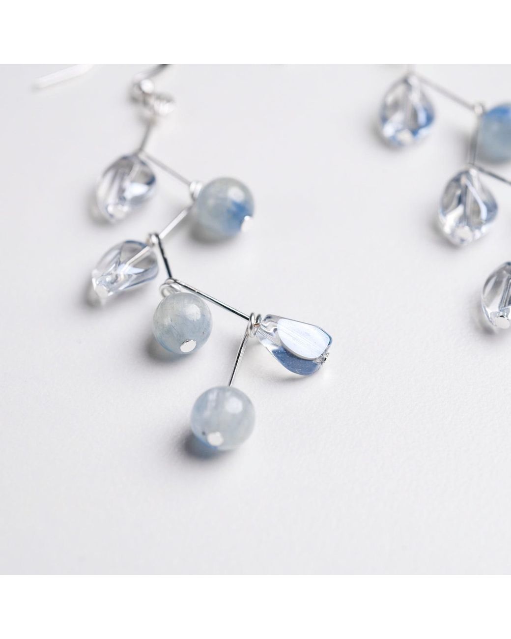 Heartfelt Layers White Tree Branch Chandelier Earrings