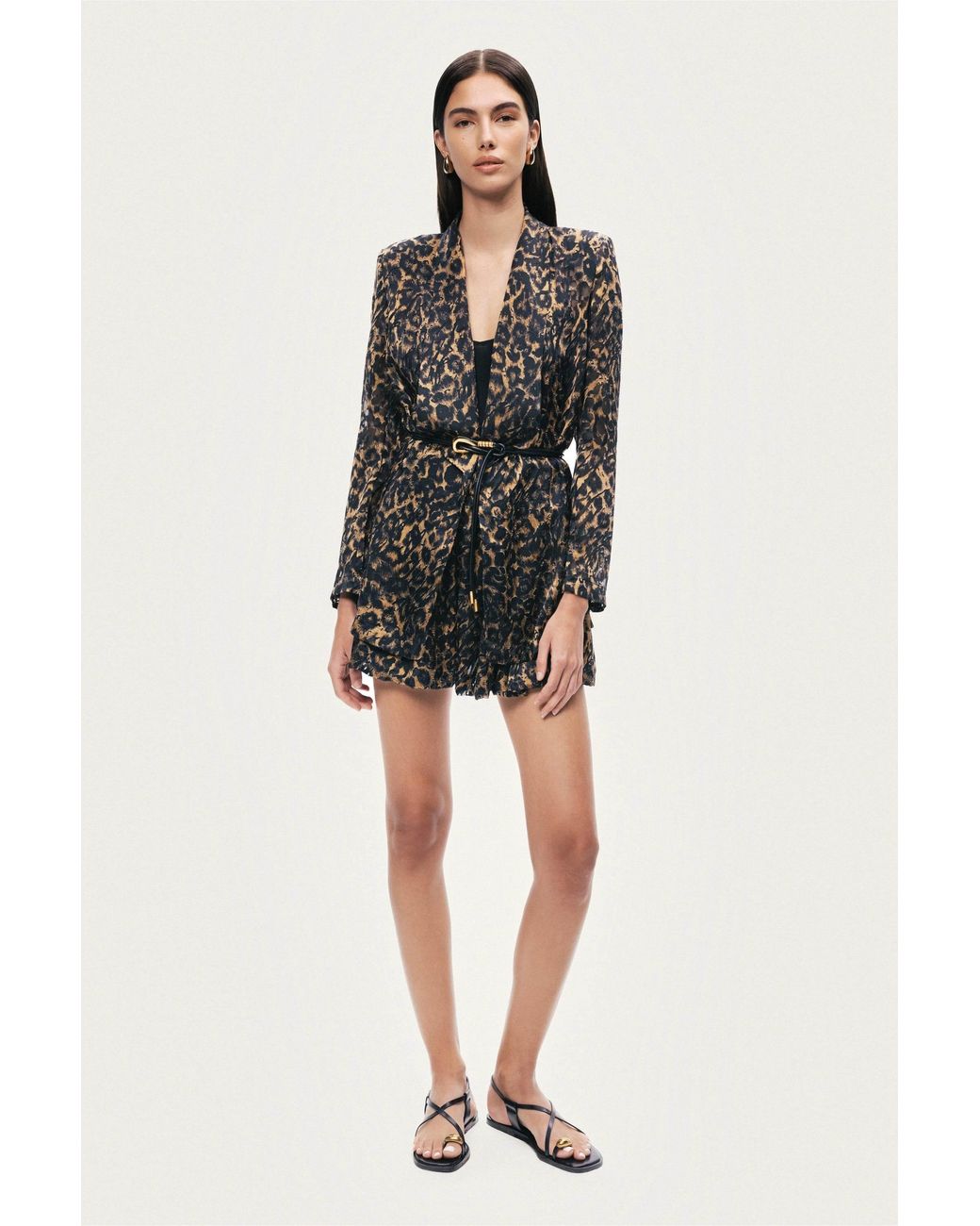 Nocturne Black Printed-Mini Shorts