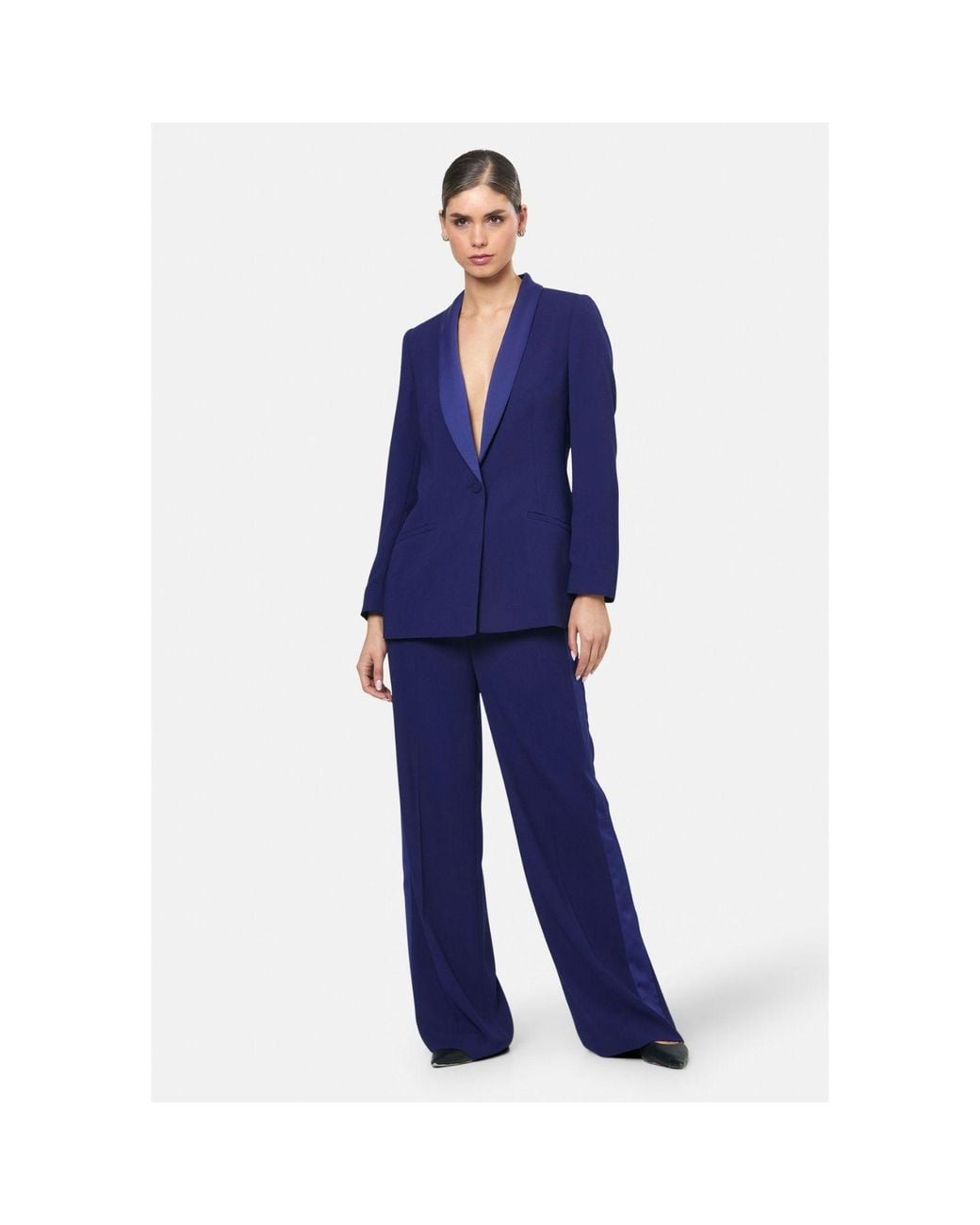 Helen Mcalinden Blue Aline Ink Tux Trouser