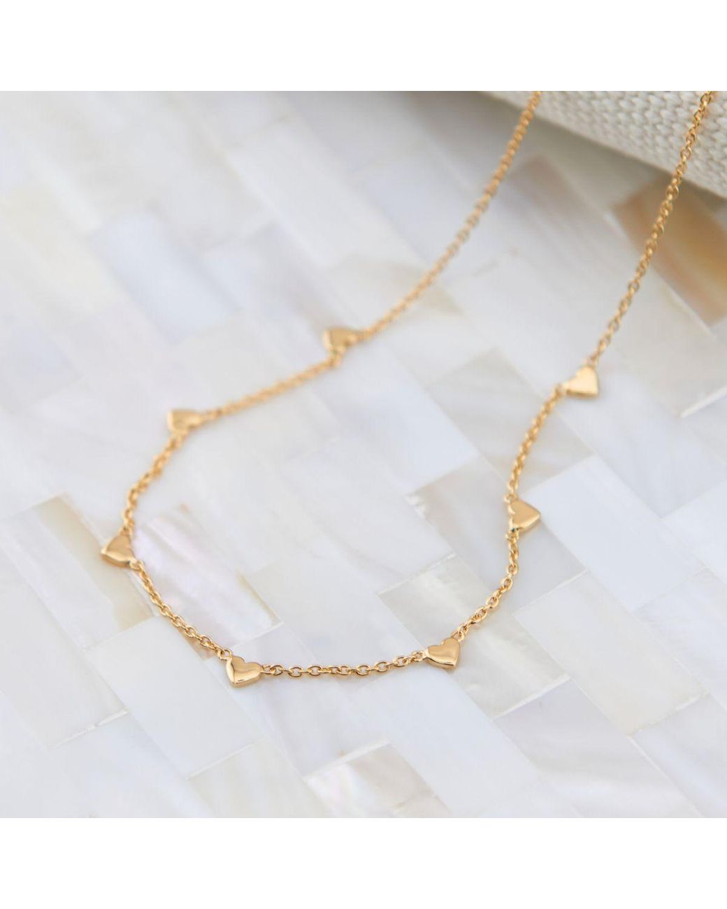 Auree Jewellery Metallic Verona Vermeil Multi Heart Necklace