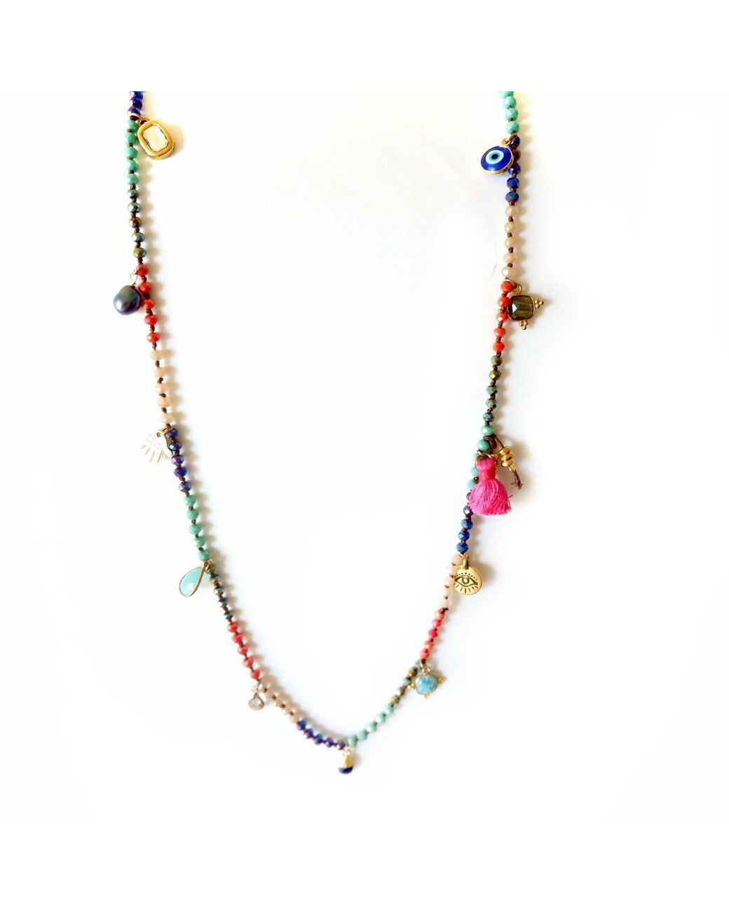 Persia Dona Jewelry Blue Casablanca Gemstone Necklace