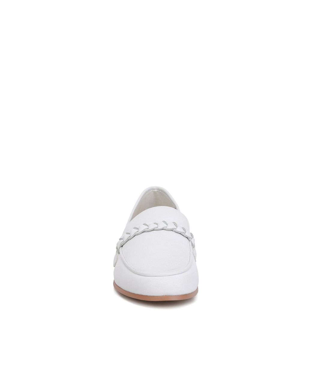 Rag & Co White Kita Braided Strap Detail Loafers