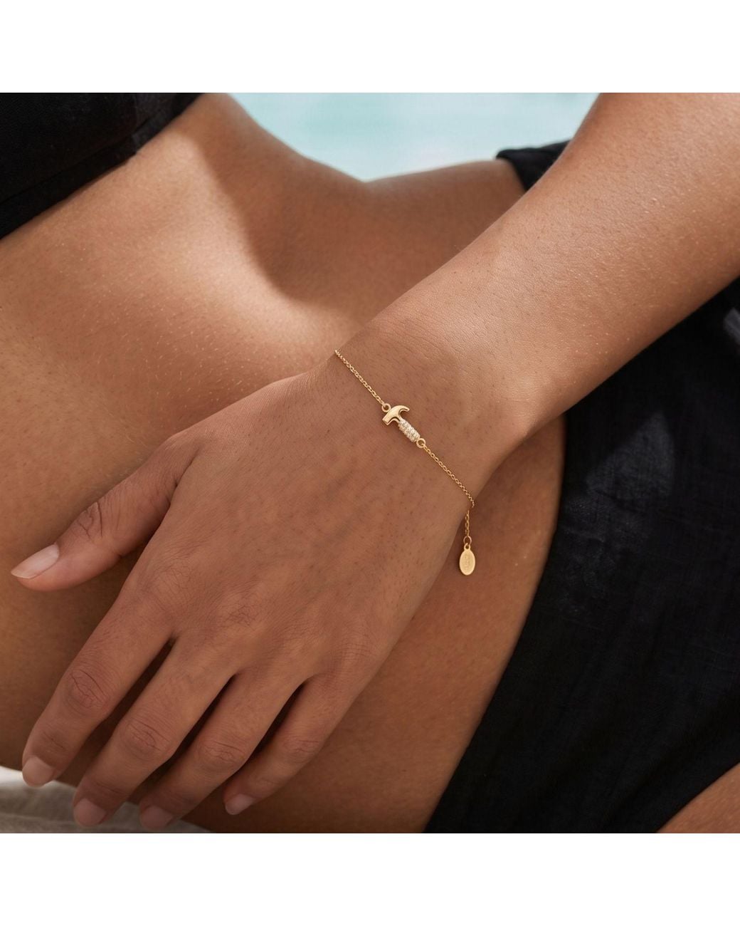 With Love Darling Metallic Hammer Bracelet Diamond