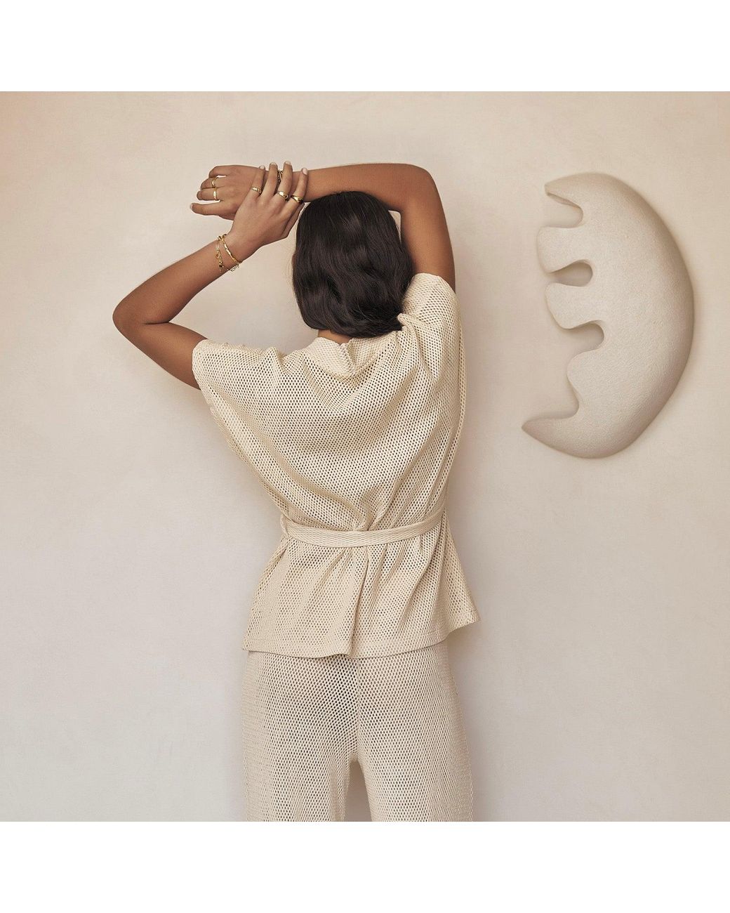 ARMS OF EVE White Neutrals Sardinia Wrap Top