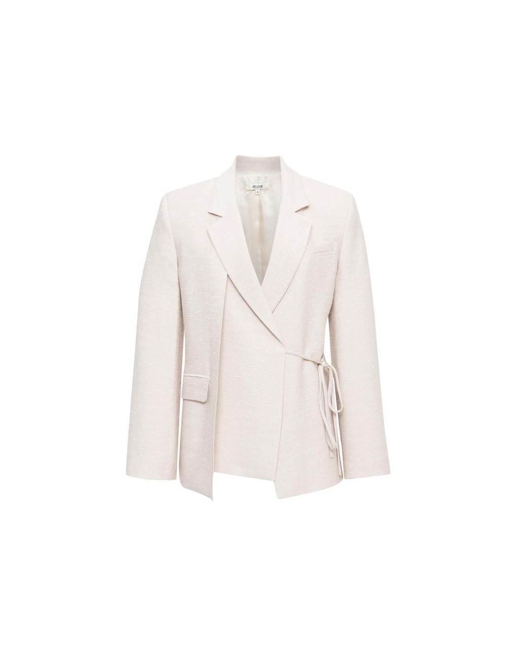Sélone White Neutrals Helia Wrap Blazer